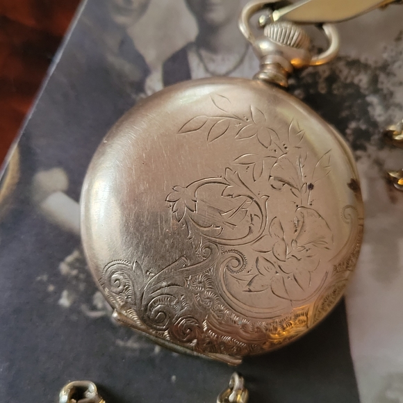 Relisted -Antique locket Myrtle MC 1901 gold watch case necklace Victorian - Picture 13 of 17